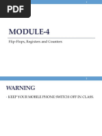 Module-4: Flip-Flops, Registers and Counters