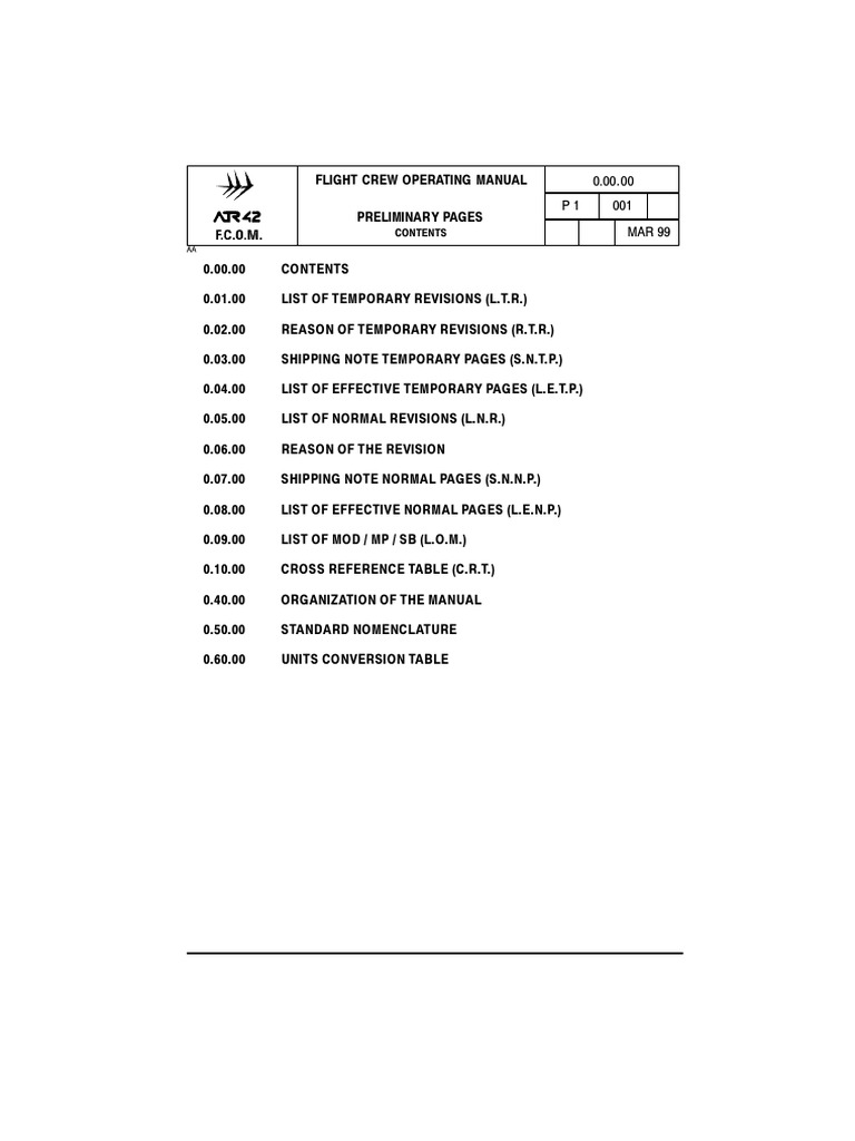 Fcom Atr 42 | PDF | Avionics | Aviation
