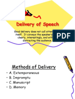 Delivery of Speech