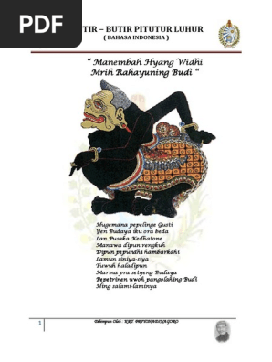 Butir Butir Pitutur Luhur Pdf