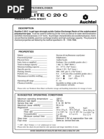 Cation Exchange Resin DUOLITE C20 PDS PDF