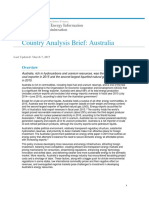 Country Analysis Brief: Australia: Last Updated: March 7, 2017