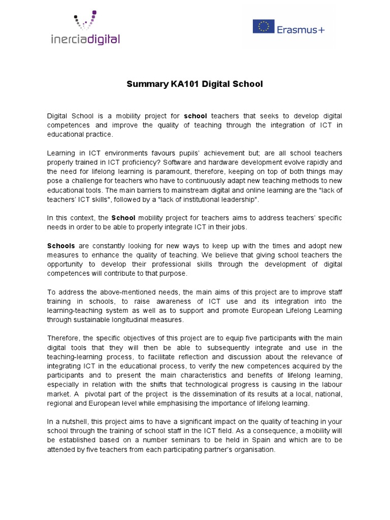 Digital School: Enhancing Teacher ICT Skills | PDF | Educational ...