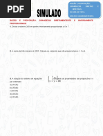 Simulado Matemática 7º Ano - Razão, Proporção, Grandezas Diretas e Inversas e Áreas Dos Quadriláteros