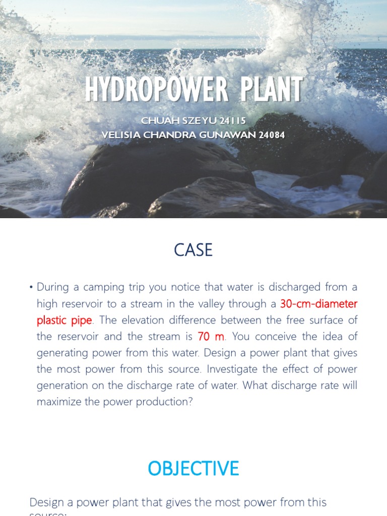 Hydro Power Plant Fluid Mechanics Problem Solution PDF Fluid