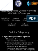 Expanding Rural Cellular Networks With Virtual Coverage: Kurtis Heimerl Joshua Blumenstock Kashif Ali