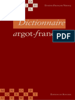 Vidocq Eugène-François Dictionnaire Argot-français