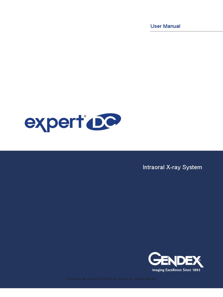 Gendex Expert DC Dental XRay User Manual PDF Radiation Protection X Ray
