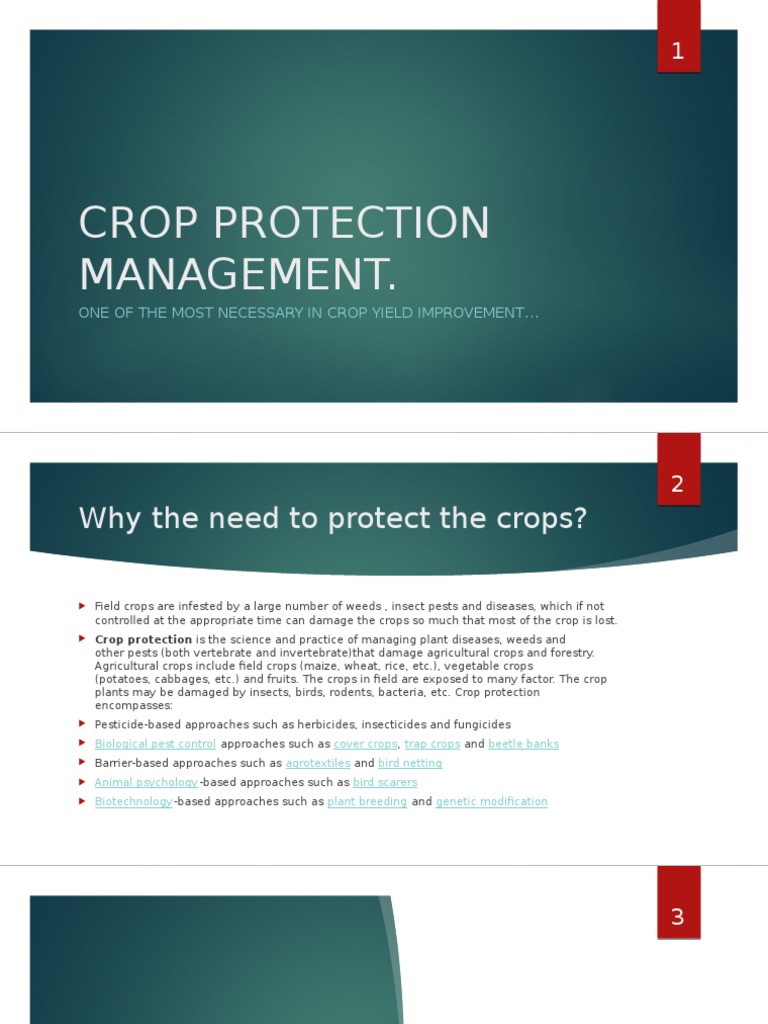 Crop Protection Management PDF Weed Plant Pathology