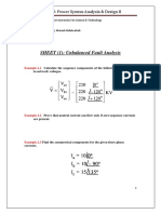 SHEET (1) : Unbalanced Fault Analysis: PME403: Power System Analysis & Design II