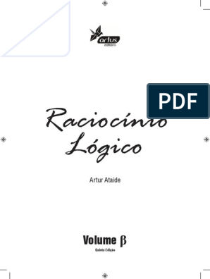 Raciocínio lógico e-book volume Beta Prof. Artur Ataide