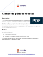 Clause de La Periode D'essai