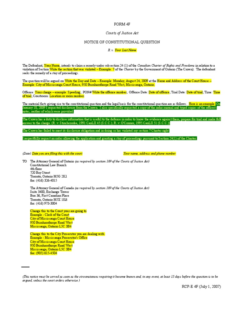 Form 4f Example | PDF | Judiciaries | Virtue