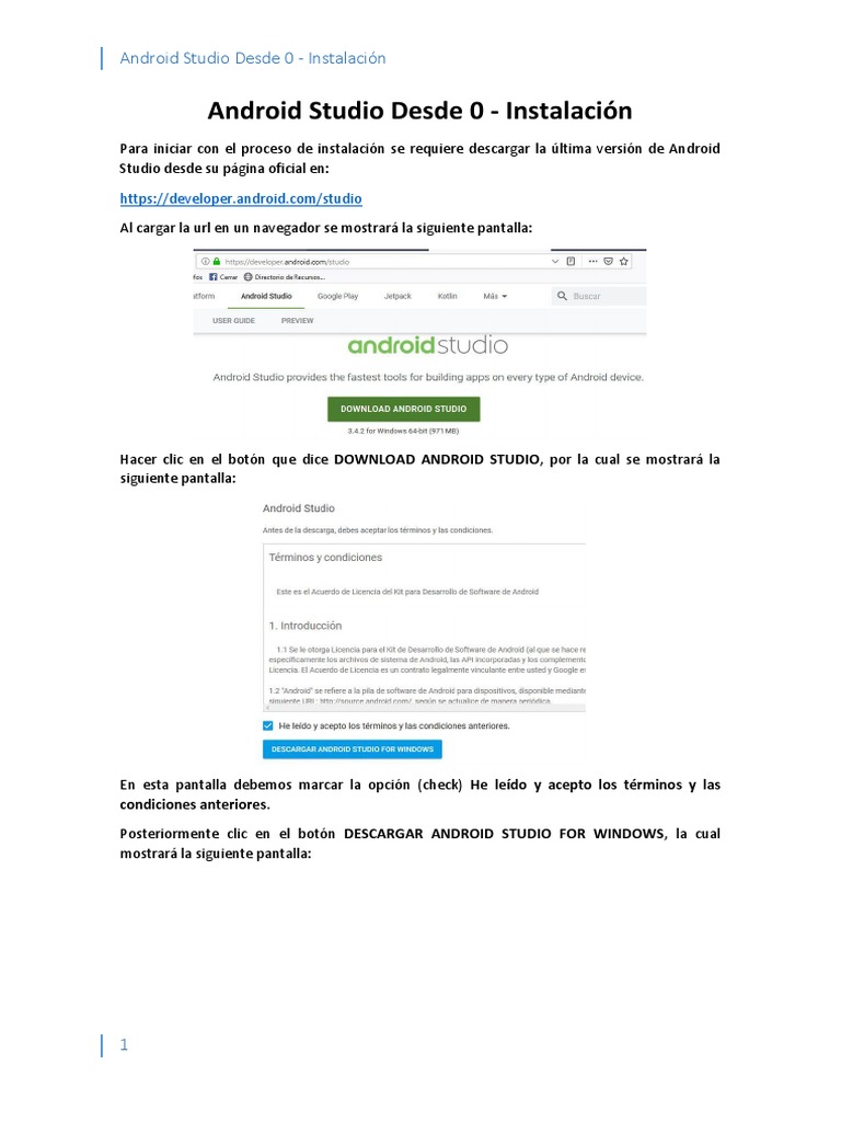 Instalación de Android Studio Desde 0 | PDF | Point and Click | Android ...