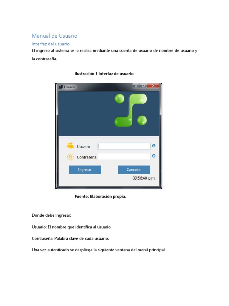 Guía de Uso: Interfaz de Usuario | PDF | Ventana (informática) | Bases ...