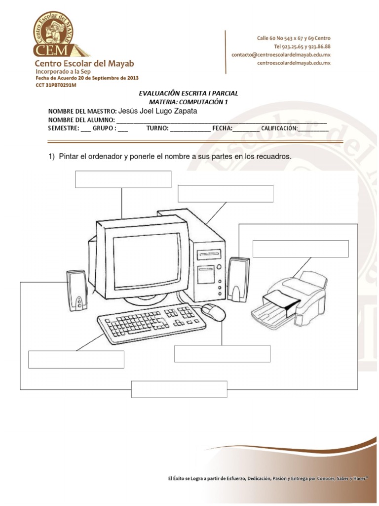 Examen Computacion P1 Computo | PDF | Hardware de la computadora ...