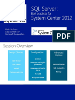 07 201210 Oct SQL Server Optimization and Best Practices For System Center Administrators
