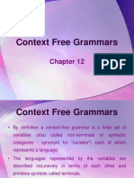 Chapter 12 Context Free Grammars