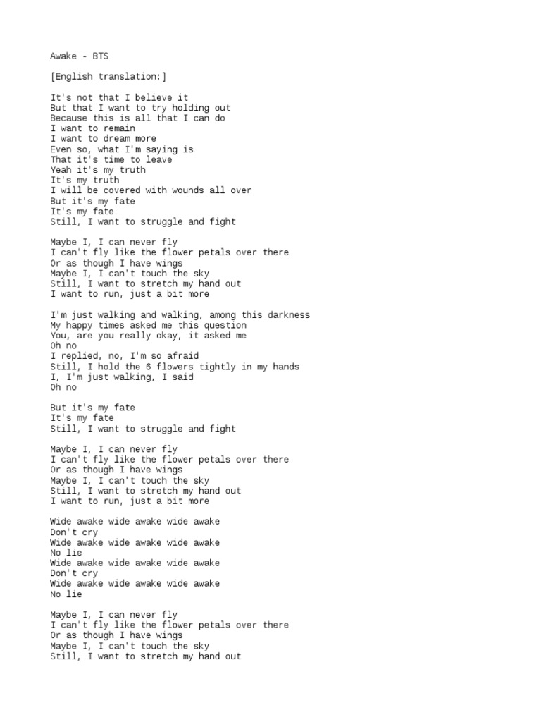Bts Answer Love Myself Lyrics Eng Trans Pdf