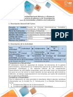 Guía Actividades y Rúbrica Evaluación Tarea 3 Estudiar Temáticas de La Unidad N 2 Fundamentos Administrativos