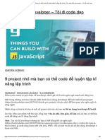 9 Project Nhỏ Mà Bạn Có Thể Code Để Luyện Tập Kĩ Năng Lập Trình - Từ Coder Đến Developer - Tôi Đi Code Dạo