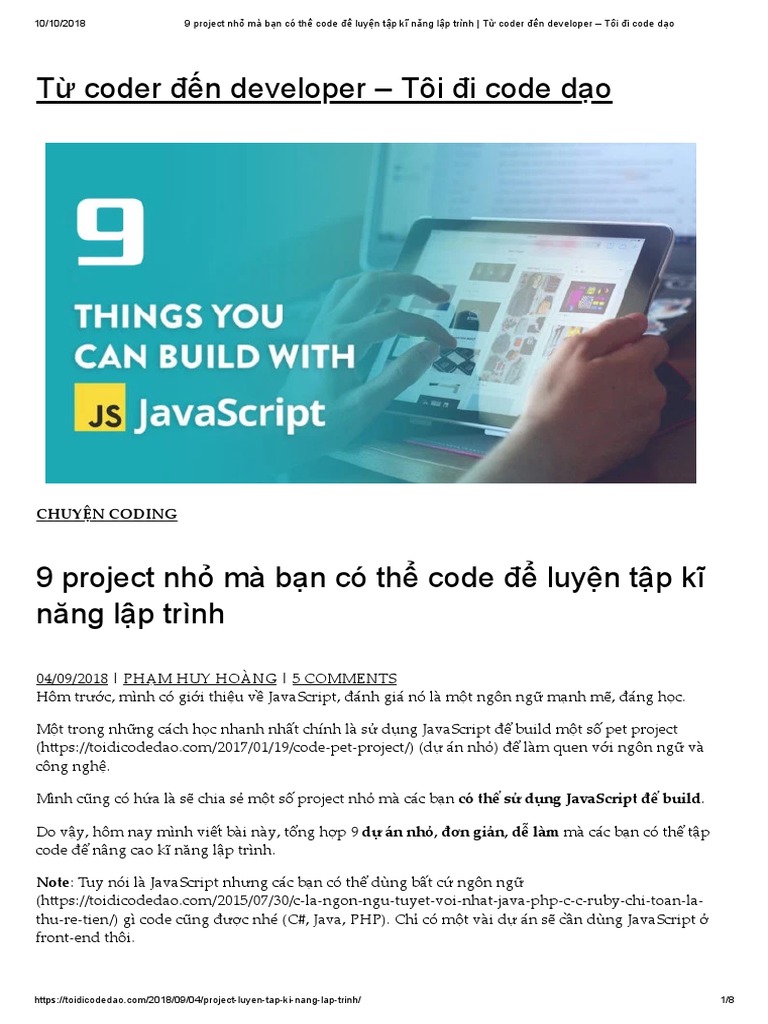 9 Project Nhỏ Mà Bạn Có Thể Code Để Luyện Tập Kĩ Năng Lập Trình - Từ ...