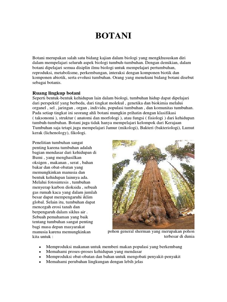 BOTANI Umum | PDF | Griya & Taman | Sains & Matematika