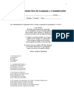 Prueba Coeficiente Dos de Lenguaje y Comunicación 5año