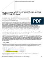 Cara Membuat Email Server Lokal Dengan Mercury XAMPP Pada Windows 7