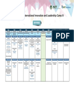 Sample Schedule Layout