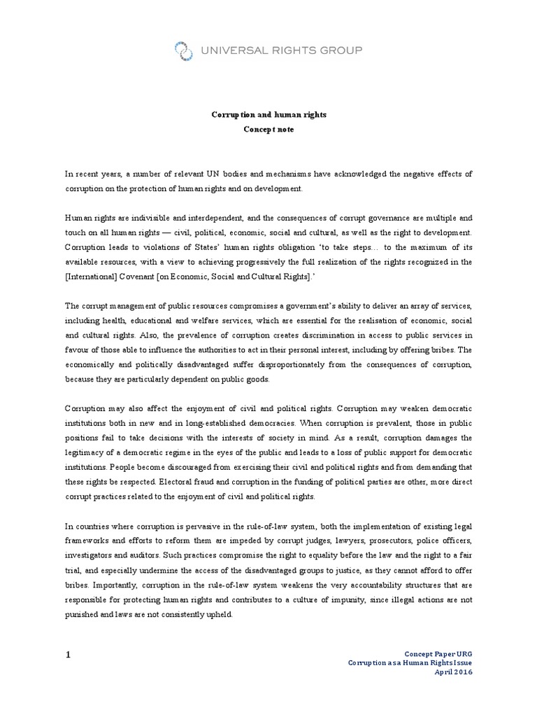 Corruption's Impact on Human Rights | PDF | Corruption | Human Rights
