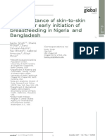 Global: The Importance of Skin-To-Skin Contact For Early Initiation of Breastfeeding in Nigeria and Bangladesh