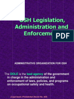 OSH Legislation, Administration and Enforcement