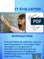 Faculty Evaluation