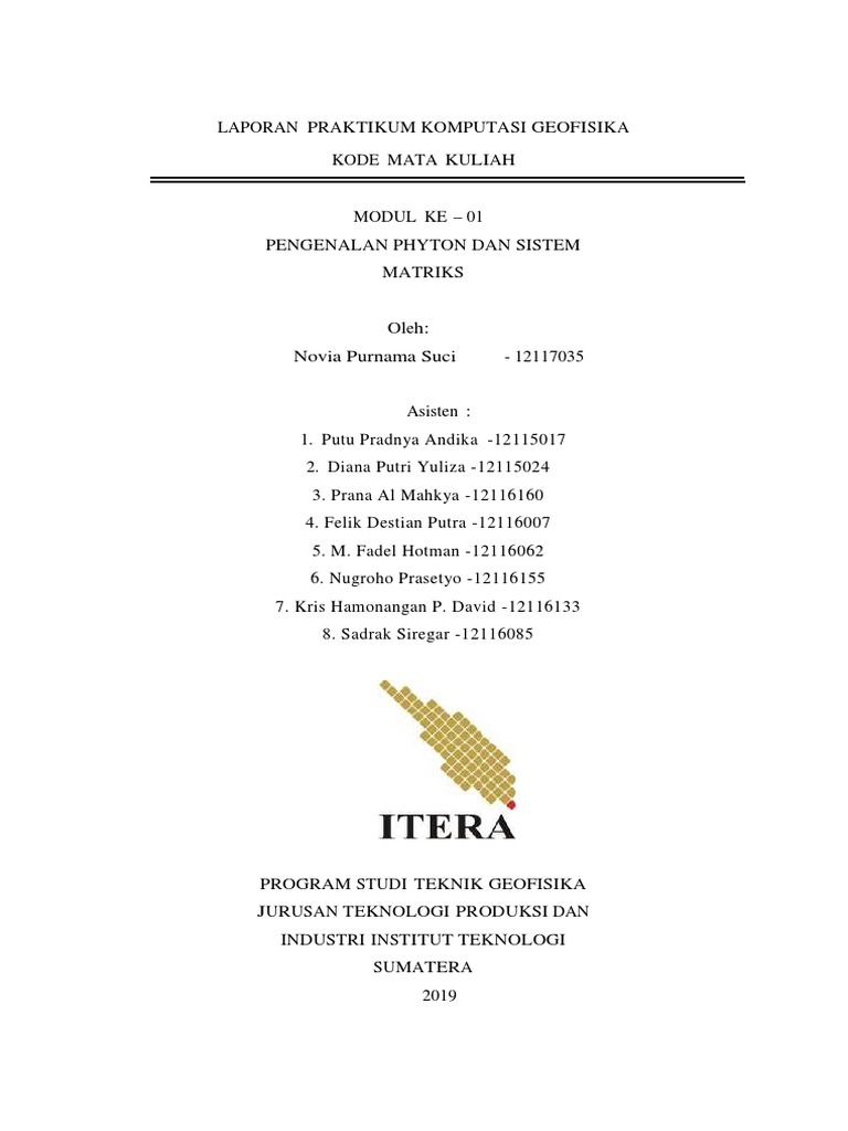 Pengenalan Python dan Operasi Matriks | PDF