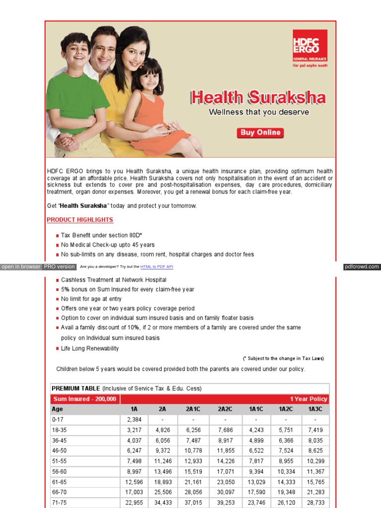 hdfc-ergo-health-suraksha-brochure-pdf-insurance-hospital