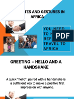 Etiquettes and Gestures in Africa