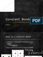 Covalent Bonds: Unit 6.1