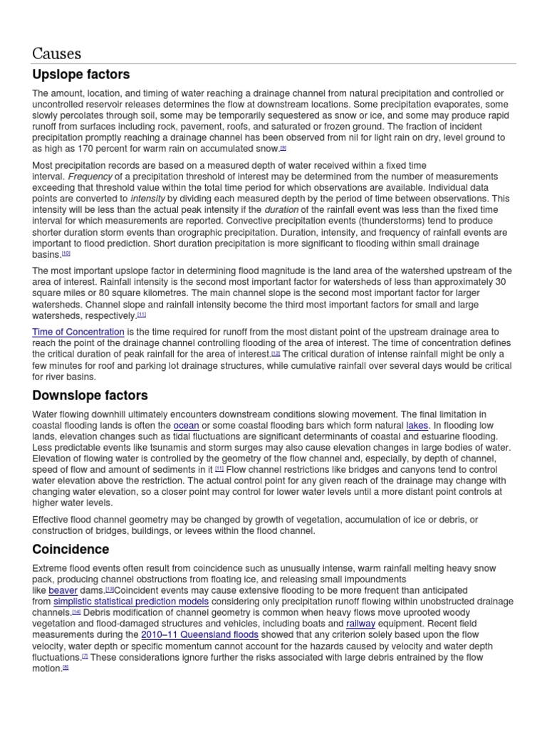 Causes, Effects and Benefits of Flooding | PDF | Flood | Rain