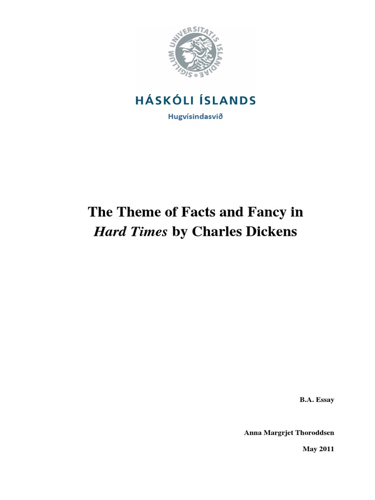 The Theme of FACT and FANCY in Hard Time PDF PDF