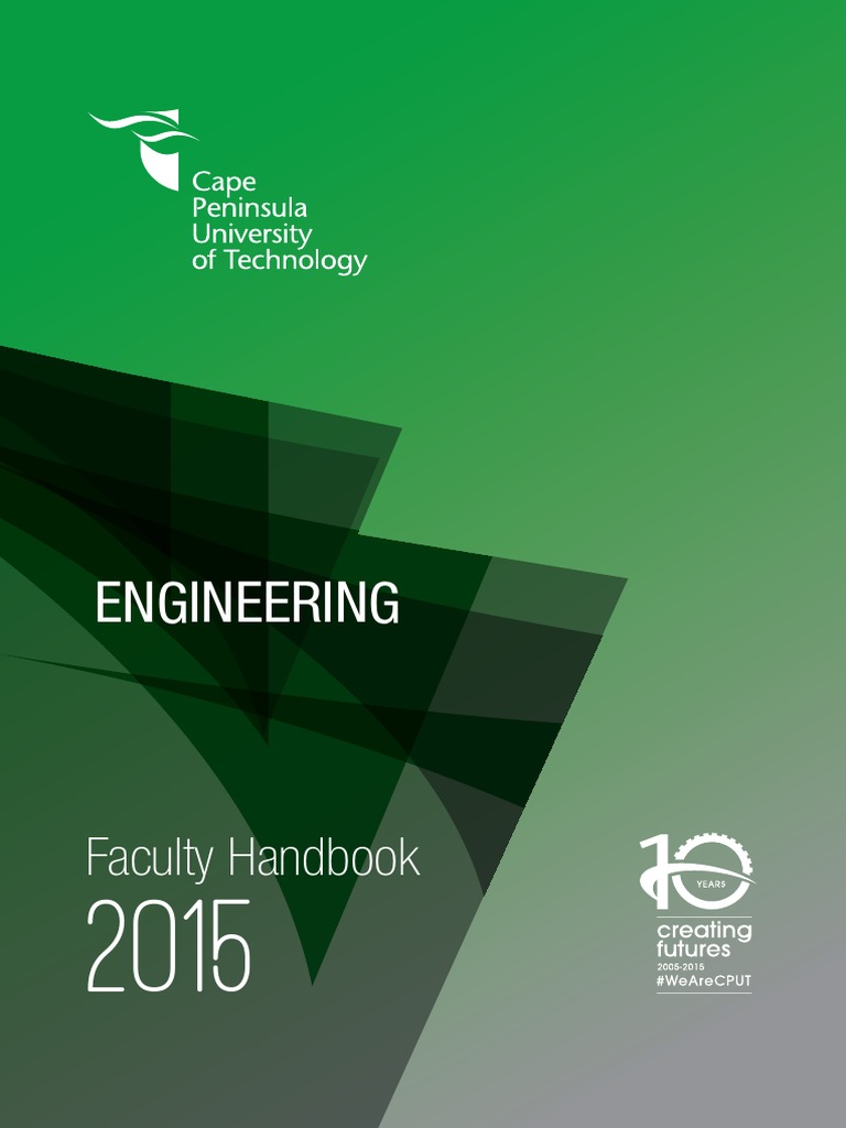 CPUT Engineering Faculty Handbook 2015 | PDF | University And College ...
