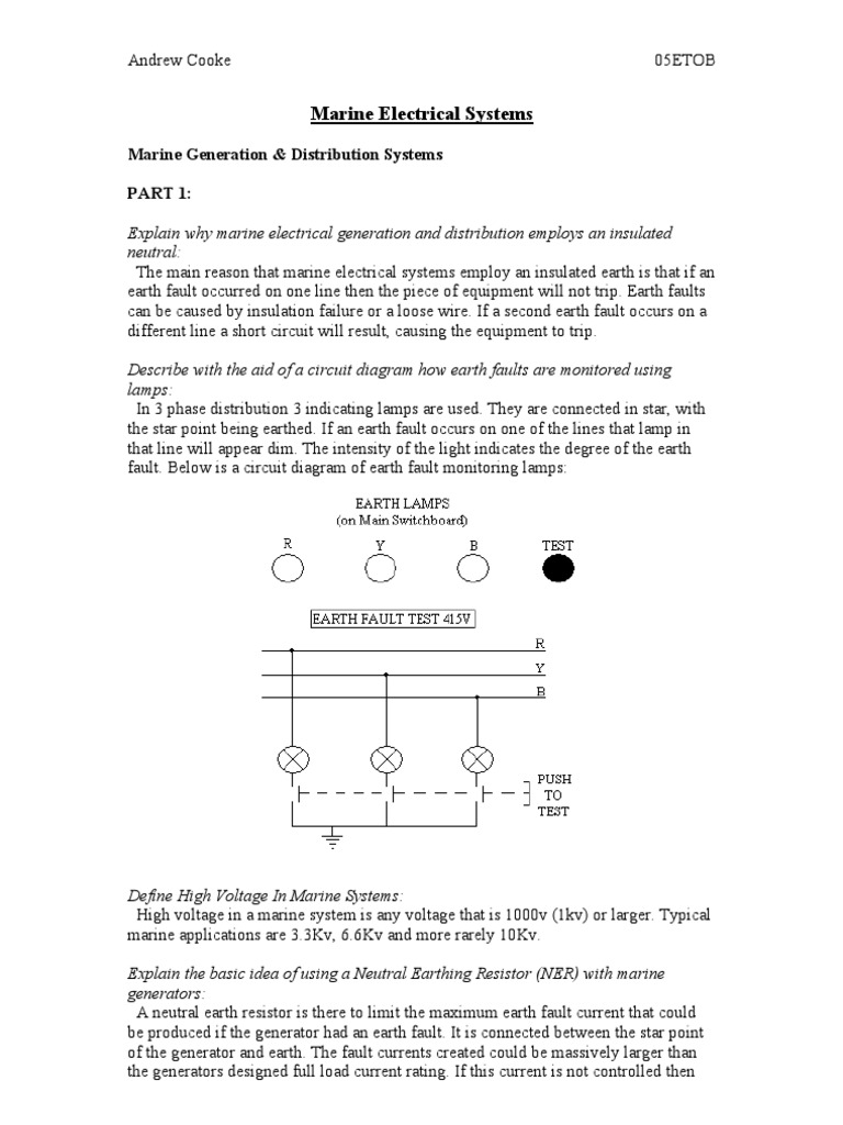 Marine Electrical Systems | PDF | Transformer | Electric Power Distribution