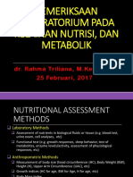Pemeriksaan Laboratorium Pada Kelainan Nutrisi, Dan Metabolik