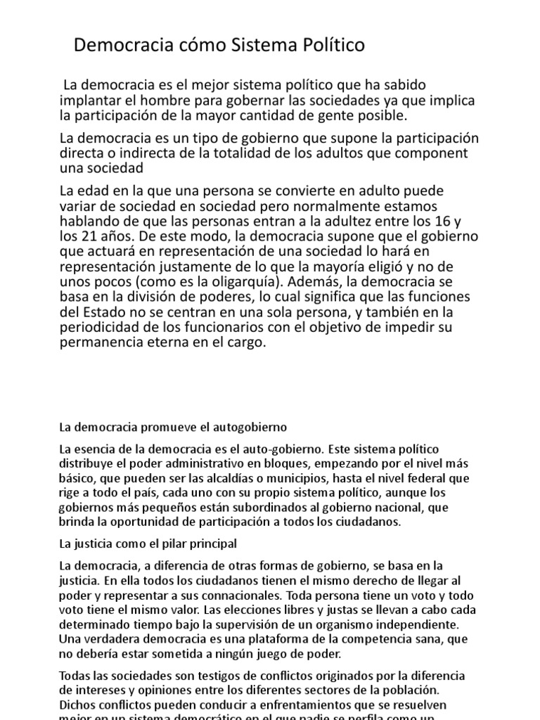 La Democracia y Tipos de Democracia | PDF | Democracia | Ideologías ...