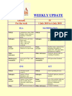 Weekly Update: Grade IV For The Week 1 July 2019 To 6 July 2019