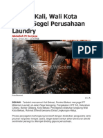 Cemari Kali, Wali Kota Bekasi Segel Perusahaan Laundry: Abdullah M Surjaya