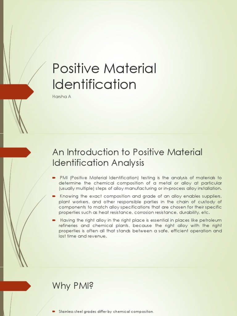 Positive Material Identification | PDF | Stainless Steel | Alloy