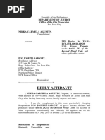 Reply Affidavit: Department of Justice Office of The City Prosecutor