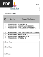 Class Test Iii