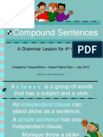 Compound Sentences: A Grammar Lesson For 4 Grade